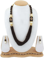 Load image into Gallery viewer, Gold-Plated Kundan-Studded & Pearl-Beaded Jewellery Set
