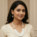 Load image into Gallery viewer, Gold-Plated Kundan-Studded & Pearl-Beaded Jewellery Set