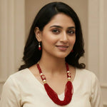 Load image into Gallery viewer, Gold-Plated Kundan-Studded & Pearl-Beaded Jewellery Set