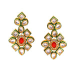 Load image into Gallery viewer, Gold-Plated White Kundan Studded & Crystals Beaded Long Jewellery Set