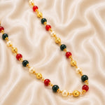 Load image into Gallery viewer, Jewar Mandi Gold Plated multicolor motor mala chain