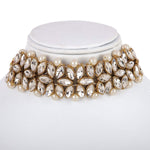 Load image into Gallery viewer, Antique Kundan & Pearl Work Choker With Tika For Women