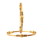 Load image into Gallery viewer, Gold Plated Round Ball Handmade Meena Work Bangles