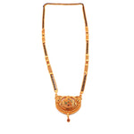 Load image into Gallery viewer, Gold Plated Handmade Meena Work Geru Black Beads Mangalsutra For Women