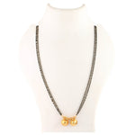 Load image into Gallery viewer, Gold Plated Handmade Meena Work Geru Black Beads Mangalsutra For Women