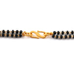 Load image into Gallery viewer, Gold Plated Handmade Meena Work Geru Black Beads Mangalsutra For Women