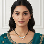 Load image into Gallery viewer, Gold Plated Black Beads Mangalsutra Women