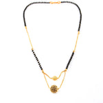 Load image into Gallery viewer, Gold Plated Black Beads Mangalsutra Women