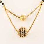 Load image into Gallery viewer, Gold Plated Black Beads Mangalsutra Women