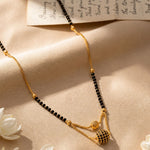 Load image into Gallery viewer, Gold Plated Black Beads Mangalsutra Women