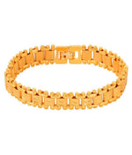 Load image into Gallery viewer, Gold Plated Textured Link Bracelet for Men