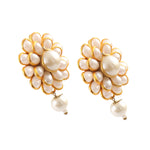 Load image into Gallery viewer, White Floral Studs Earrings