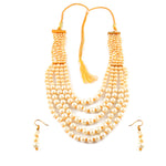 Load image into Gallery viewer, Multi String Five Layered Handmade Beaded Long Necklace Set