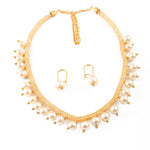 Load image into Gallery viewer, Gold-Plated White Pearl Beaded Jewellery Set