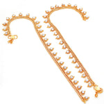 Load image into Gallery viewer, White Gold Plated Ad Cz White Stones Traditional Indian Anklet For Women