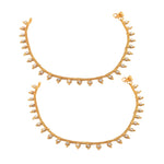 Load image into Gallery viewer, White Gold Plated Ad Cz White Stones Traditional Indian Anklet For Women