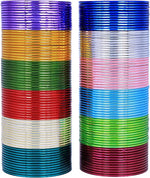 Load image into Gallery viewer, Multicolor Glossy Metal Glaze Golden Glitters Bangle Set For Women (144 Piece)