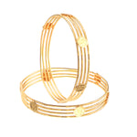 Load image into Gallery viewer, Set Of 2 Gold-Plated Bangles