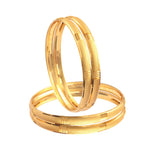 Load image into Gallery viewer, Set Of 4 Gold-Plated Cut Work Plane Design Bangles