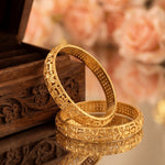 Load image into Gallery viewer, Set Of 2 Gold-Plated Bangles