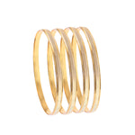 Load image into Gallery viewer, Set of 4 Gold-Plated Etching Work Bangles