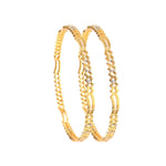 Load image into Gallery viewer, Set Of 2 Gold-Plated Bangles
