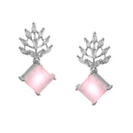 Load image into Gallery viewer, Silver Plated American Diamond Studded Danglers For Women