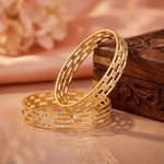 Load image into Gallery viewer, Set Of 2 Gold-Plated AD-Studded Bangles