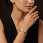 Load image into Gallery viewer, Women Gold-Plated Pearl Bracelet for Women and Girls
