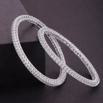 Load image into Gallery viewer, Set of 2 Rhodium-Plated Bangles