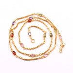 Load image into Gallery viewer, Brass Rhinestone Gold-Plated Chain