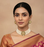 Load image into Gallery viewer, Gold-Plated Kundan-Studded & Beaded Jewellery Set