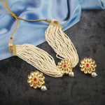 Load image into Gallery viewer, Gold-Plated Kundan-Studded & Beaded Jewellery Set
