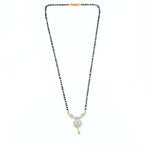 Load image into Gallery viewer, Silver-Plated Cubic Zirconia Studded & Beaded Mangalsutra