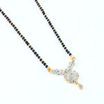 Load image into Gallery viewer, Silver-Plated Cubic Zirconia Studded & Beaded Mangalsutra