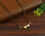 Load image into Gallery viewer, Silver-Plated Cubic Zirconia Studded & Beaded Mangalsutra