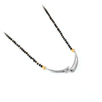 Load image into Gallery viewer, Silver-Plated Cubic Zirconia Studded & Beaded Mangalsutra