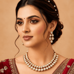 Load image into Gallery viewer, Traditional Gold-Plated Kundan-Studded Jewellery Set