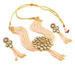 Load image into Gallery viewer, Gold-Plated Kundan Studded & Beaded Jewellery Set