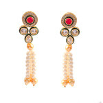 Load image into Gallery viewer, Gold-Plated Kundan Studded & Beaded Jewellery Set