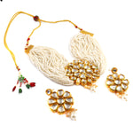 Load image into Gallery viewer, Gold-Plated Kundan Studded & Beaded Jewellery Set