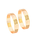 Load image into Gallery viewer, Set Of 2 Gold-Plated AD-Studded Bangles