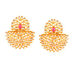Load image into Gallery viewer, Gold-Plated Kundan Studded & Pearls Beaded Jewellery Set