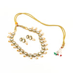 Load image into Gallery viewer, Women's Ethnic Gold Plated Kundan and Pearl Choker Necklace Set