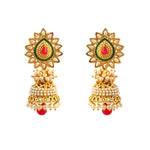 Load image into Gallery viewer, Floral Jhumkas Earrings