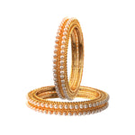 Load image into Gallery viewer, Set of 4 Gold-Plated Pearl Studded Bangles