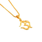 Load image into Gallery viewer, Unisex Micro Gold Plated Om Pendant With Chain