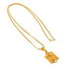 Load image into Gallery viewer, Unisex Micro Gold Plated Radha Krishna Pendant With Chain