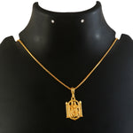 Load image into Gallery viewer, Unisex Micro Gold Plated Radha Krishna Pendant With Chain