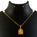 Load image into Gallery viewer, Unisex Micro Gold Plated Durga Pendant With Chain